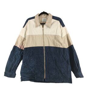 90's Vintage Canyon River Blues Corduroy Full Zip Jacket LARGE Two tone Fall